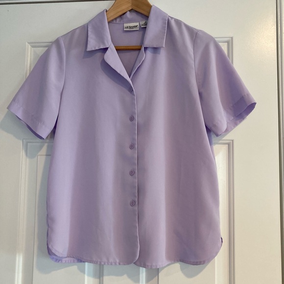 Vintage Liz Baker Front Buttons Top 4P - Picture 1 of 11